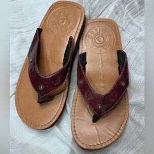 COMBAT Leather Flip Flops